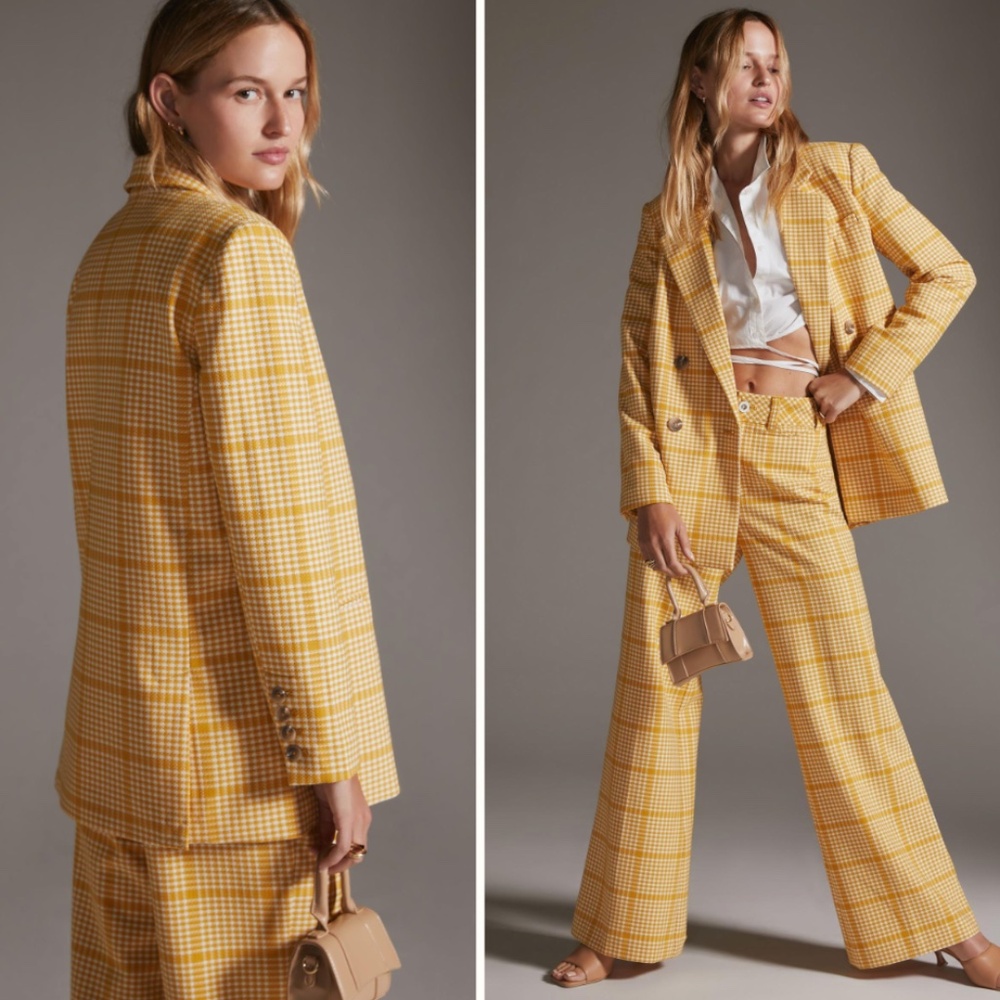 Oversized Double-Breasted Plaid Blazer from Anthropologie (Maeve) - Picture 2 of 9